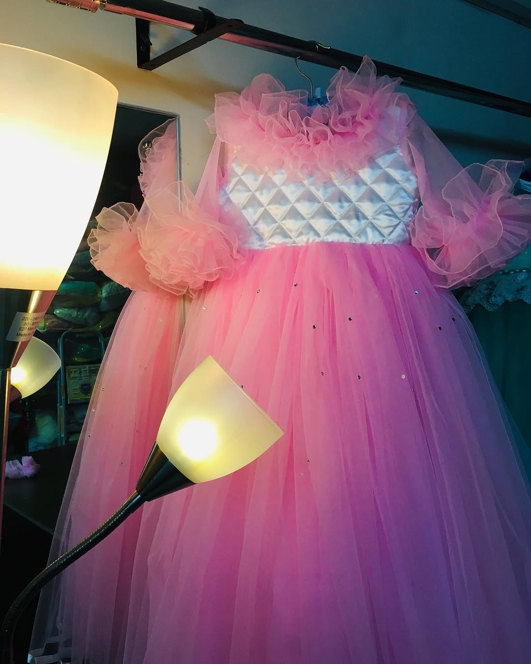 Fluffy Gown With Lots Of Ruffles